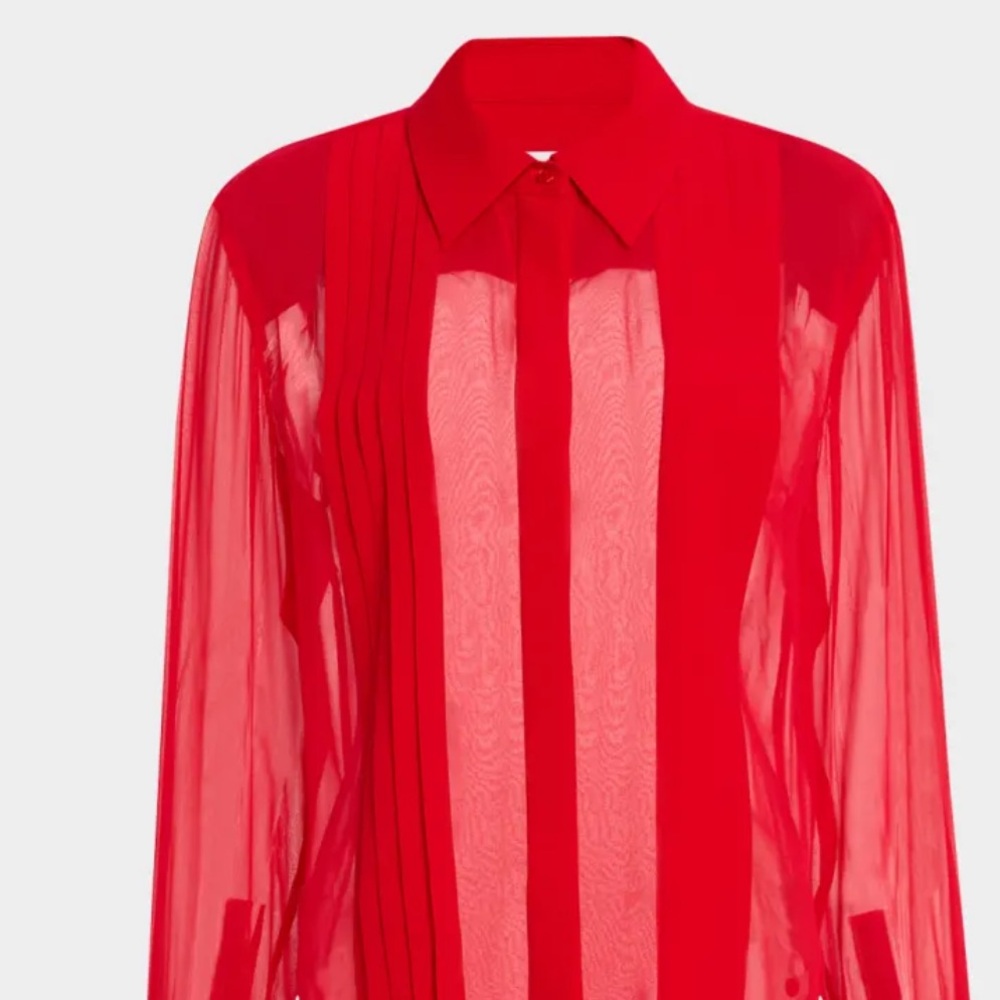 Red Sheer Women's Top